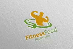 Fitness Food Logo for Nutrition or Supplement Concept 72 Product Image 2