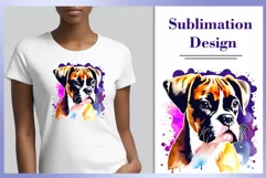Sublimation design Watercolor Dog| PNG| Animal Clipart Product Image 1