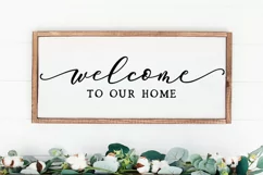 Welcome to our home Farmhouse Home sign svg Product Image 1