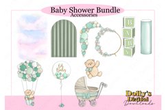 Baby Shower Character Mega Bundle and Backgrounds PNG Product Image 5