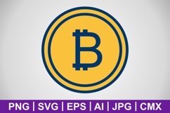 Vector Bitcoin Icon Product Image 1