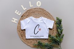 Hello White Folded Bodysuit Mockup Product Image 1