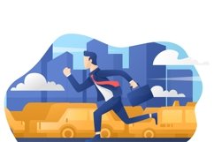 Late For Work - Vector Illustration Product Image 1