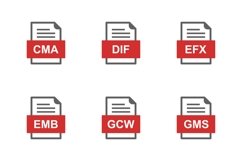 Set Of File Formats Icons Product Image 1