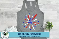 4th of July Fireworks SVG | Patriotic SVG Product Image 1