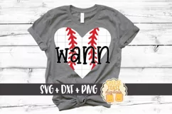 Baseball Heart - Baseball SVG PNG DXF Cut Files Product Image 1