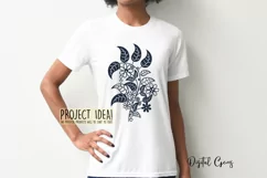 Floral flower paper cut design. SVG / DXF / EPS / PNG Product Image 5
