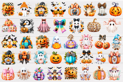 Halloween Sublimation Bundle. Fall Halloween T-Shirt Design Product Image 2