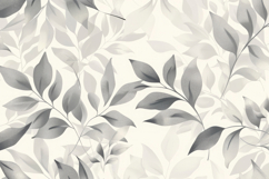 Grey Leaves on a White Background Wallpaper Product Image 1