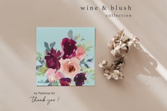 Wine and Blush Floral Bouquet Clip Art Collection Product Image 8