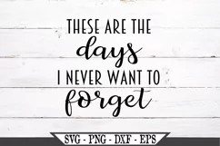 These Are The Days I Never Want To Forget SVG Product Image 2