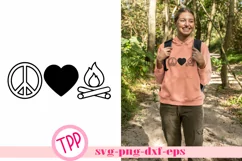 Camping design Peace Love Camp svg png dxf eps Product Image 2