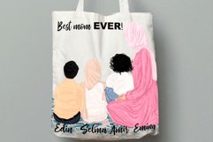 Muslim mother and children clipart Hijab clipart islamic Product Image 8
