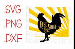 Rise and Shine svg, Rooster SVG, Farm SVG, Spring Svg, Towel Product Image 2