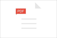 PDF format. Pdf computer file. Document in white flat Product Image 1