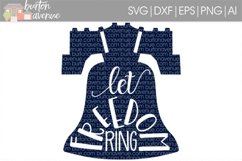 Let Freedom Ring Patriotic SVG Cut File for Silhouette, Cricut, Electronic Cutters Product Image 1