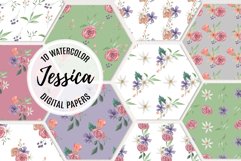 Watercolor Patterns Seamless Flowers Floral Roses Product Image 1