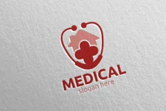 House Cross Medical Hospital Logo Design 118 Product Image 3
