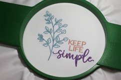Keep life simple - Floral Satin Embroidery Design Product Image 2