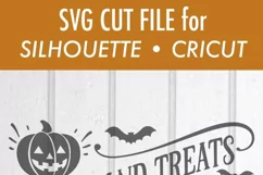 Tricks and Treats Served Here - Halloween Pumpkin - SVG DXF Product Image 3