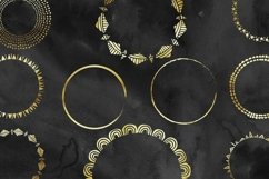 Gold Foil Wreath Clipart Set Product Image 3