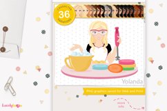 Soap girl clipart, crafter business woman, Yolanda LVC39 Product Image 1