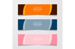 Vector abstract banner design web template. Collection of we Product Image 1