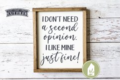 I Don&#039;t Need a Second Opinion SVG Files, Funny Sign SVG Product Image 1