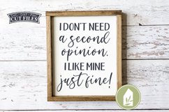 I Don't Need a Second Opinion SVG Files, Funny Sign SVG Product Image 1