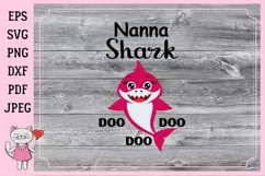 Nanna Shark SVG, DXF, AI, EPS, PNG, JPEG Product Image 3