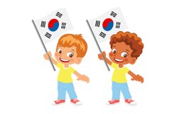 south korea flag in hand set Product Image 1