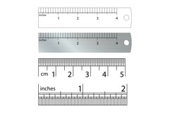 Metric Imperial Rulers Vector. Product Image 1