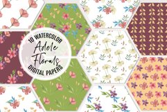 Adele Floral Watercolor Seamless Patterns Pretty Flowers Product Image 1