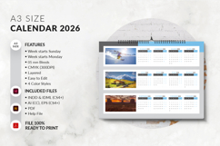 Editable A3 Landscape Calendar 2026