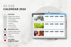 Professional A3 Landscape Calendar 2026