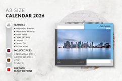A3 Landscape Calendar 2026 Template
