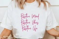 Positive Mind Svg, Breast Cancer Awareness Svg, Quote Svg Product Image 3