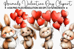 Animals Valentine Day Clipart Product Image 1