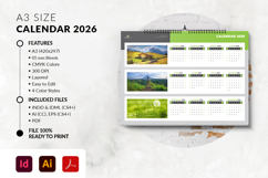2026 landscape calendar printable horizontal layout