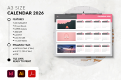 2026 landscape calendar printable horizontal layout