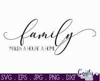 Family Makes A House A Home Farmhouse Home Sign Svg Product Image 2