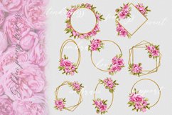 Watercolor floral set pink peony PNG Product Image 6