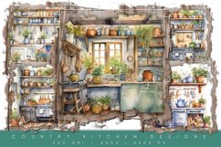 Country Kitchen Watercolor Clipart Set of 5 Product Image 1