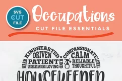 Housekeeper svg, a house keeper svg subway art design Product Image 4