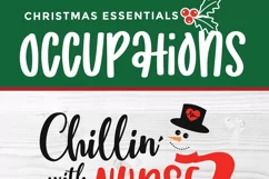 Christmas Nurse svg, a chillin' with my snowmies svg file Product Image 3