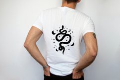 Celestial snake svg, Reptile clipart, Moon phase svg Product Image 2