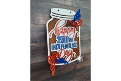 3D Patriotic Mason Jar Sign SVG | 250 Anniversary Usa Sign Product Image 4
