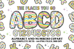 Whimsical Alphabet &amp; Numbers Clipart PNG 300 DPI Product Image 1