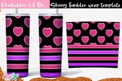Neon hearts for Valentines day 20 Oz. Skinny Tumbler Product Image 2