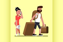 Young couple at airport Product Image 1
